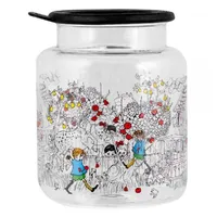 Muurla Glass jar w. Silicone lid 2l, 2 L