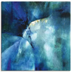 Wandbild ARTLAND "Komposition in blau", blau (farbe bild(er): blau), B:70cm H:70cm, Bilder, als Alubild, Outdoorbild, Leinwandbild in verschied. Größen