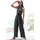 s.Oliver Overall mit breitem Smokeinsatz, langer Jumpsuit aus Viskosejersey schwarz 40