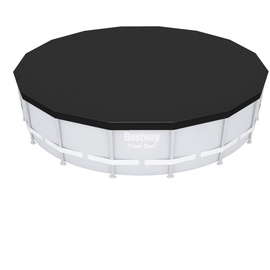 BESTWAY Poolabdeckung rund 488 cm schwarz