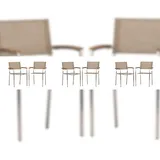 acamp® Skye Gartensessel 57 x 89 x 56 cm beige 6 St.