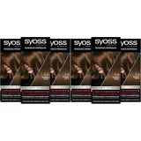 Syoss Color Coloration 5_8 Haselnuss Stufe 3 (3 x 115 ml), permanente Haarfarbe für bis zu 10 Wochen Farbintensität und 70% weniger Haarbruch* (Packung mit 2)