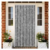 VidaXL Fliegenvorhang Grau und Schwarz 118x220 cm Chenille