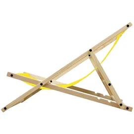 ECD Germany Liegestuhl klappbar 120 x 60 x 80 cm Gelb