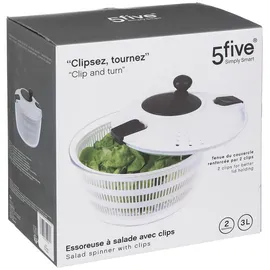 5five simply smart Simply Smart Salatschleuder 3 Liter Weiß