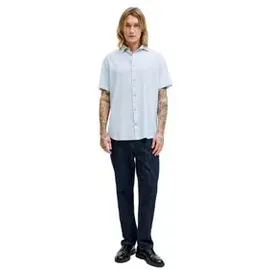 JACK & JONES Kurzarmhemd Blau M