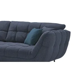 bobb Big Sofa Flachgewebe 3-Sitzer Blau