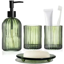guokanfly Badezimmer-accessoire-set komplettes Set aus Seifenspender, Zahnbürstenhalter, und Seifenschale