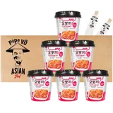 Yopokki Topokki Rice Sticks Sweet&Spicy 6x140g Tteokbokki Reiskuchen Rice Cake