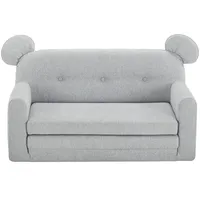 Kinderschlafsofa mit Ohren ¦ grau ¦ Maße (cm): B: 112 H: 58 T: 56