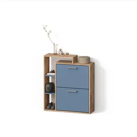 livinity® Ortello 80 x 90 x 24,2 cm 2 Schubladen / blau