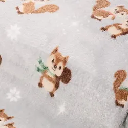 Wellness-Fleece "Winter-Eichhörnchen", grau-color