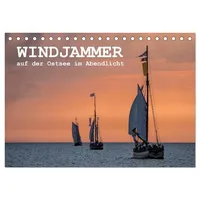 Calvendo Windjammer auf der Ostsee im Abendlicht (Tischkalender 2026