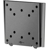 goobay Flache Universal TV Wandhalterung/Halterung für Monitor/max. 30kg / 18mm Wandabstand – 13-27 Zoll Monitore/bis VESA 100x100mm geeignet/für Wohnmobile, Wandhalterung Fernseher / 74414