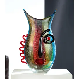 GILDE GLAS art Vase - Glasvase - Statue - Deko Wohnzimmer modern - H 32 cm 1_Mehrfarbig