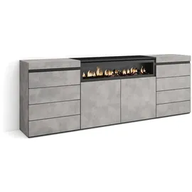 SKRAUT HOME Schrank 214 x 75 x 35 cm Grau