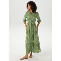 Aniston CASUAL Maxikleid Palmen Grün 46