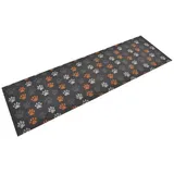vidaXL Küchenteppich Waschbar Pfoten 60x180 cm Samt
