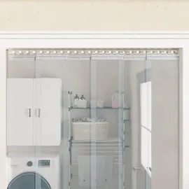 vidaXL Klemmleisten 6 STK., Klemmschiene für Streifenvorhang, Pendelleiste Einfache Montage, Streifenvorhang Zubehör Streifenvorhang Leiste, Silbern Edelstahl