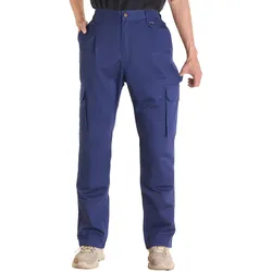 VEVOR Flammhemmende Cargohose Herren Baumwolle Mehrere Taschen L Dunkelblau