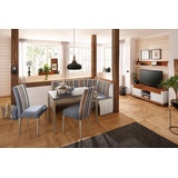 Home Affaire Essgruppe »Denis«, (Set, 3 tlg.), graueichefarben/grau/gestreift, , 39443156-0