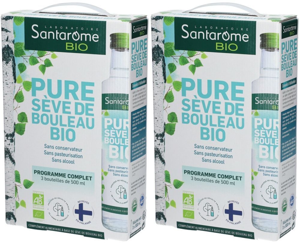 Santarome Bio Pure Sève de Bouleau Bio 2x3x500 ml jus