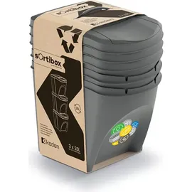 Prosperplast Sortibox 4x35 l Grau