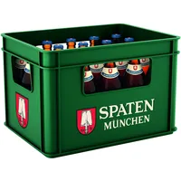 SPATEN Helles Alkoholfrei Flaschenbier, MEHRWEG im Kasten, Alkoholfreies Helles Bier aus München (20 x 0.5 l)
