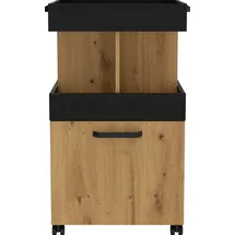 Forte Barschrank Homebar 50,2 x 88,5 x 41 cm Artisan Eiche/Schwarzeiche