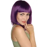 Prettyland Damen Frauen lila Violett Bob Kurze Anemie Perücke Mittellange Kurzhaare Matte Cosplay Purple Short Wig Sailor Moon Saturn C381