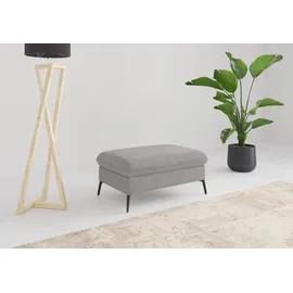 sit&more Polsterhocker SIT & MORE "Emely", grau (hellgrau), B:104cm H:47cm T:69cm, 100% Polyester, Hocker, Polsterhocker, mit praktischen Stauraum