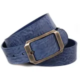 Anthoni Crown Ledergürtel ANTHONI CROWN, Damen, Gr. 100, blau, Leder, unifarben, Gürtel Ledergürtel, Vollledergürtel mit Schließe in schwarz-Metallic