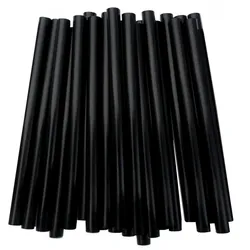 cwpack 500 MEHRWEG Cocktail  Strohhalme Plastik schwarz 150*7 mm