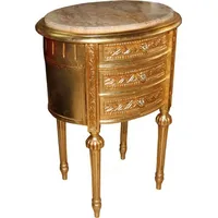 Casa Padrino Barock Kommode Gold mit Marmorplatte H 70