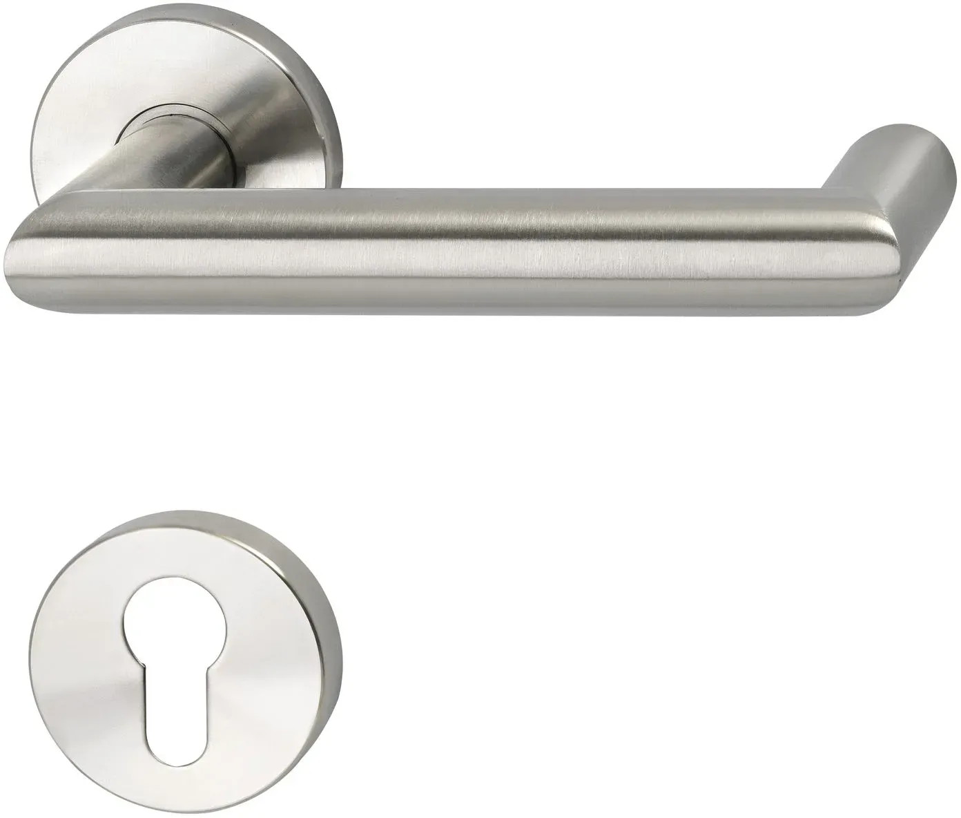 SOLIDO Drückergarnitur SYLT - auf Rosette PZ, 38 - 45, Edelstahl matt