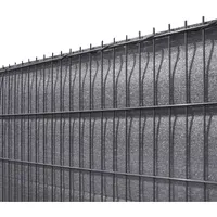 SOLID Sichtschutzstreifen 100 x 500 cm grau Polyethylen