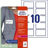 Avery Zweckform Ablösbare L4785-20 Namensschilder DIN A4 Weiß 80