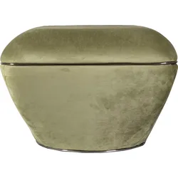 Sitzhocker KAYOOM "Hocker Contessa 125, vielseitig einsetzbarer Allrounder, elegante Form", grün (grün, graphit), B:60cm H:42,5cm T:60cm, Bezug: 50% Baumwolle 50% Acryl / Korpus: Pappelholz, Hocker, komfortabel, hochqualitativ, pflegeleicht, elegante Form