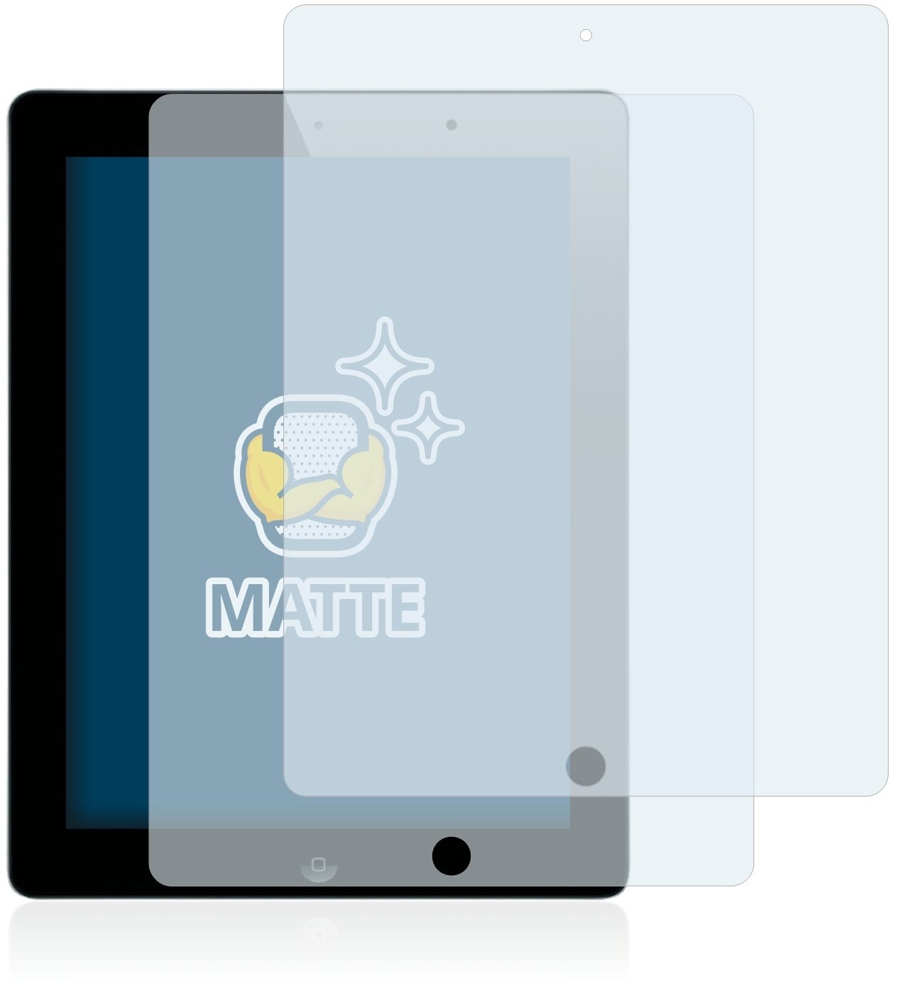BROTECT Entspiegelungs-Schutzfolie für Apple iPad 2012 (4. Gen.) (2 Stück) Matte Displayschutz-Folie, Anti-Reflex, Anti-Fingerprint