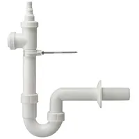 Haas + Sohn Haas Waschmaschinen-Siphon mit zwei Geräteanschlüssen 1