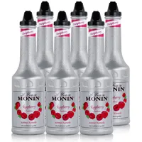 Monin Fruchtpüree Mix Raspberry Himbeere 1L Cocktails Milchshakes (6er Pack)