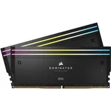 Corsair Dominator Titanium RGB Schwarz DIMM Kit 96GB DDR5-6400, CL32-40-40-84 (CMP96GX5M2B6400C32)