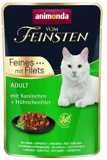 ANIMONDA Cat Vom Feinsten Adult Kaninchen + Hühnerfilet 85g Beutel (Rabatt für Stammkunden 3%)