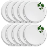 10er SET CreaTable - EUROPA KRÄUTER - Pizzateller BASILIKUM 33 cm aus Porzellan