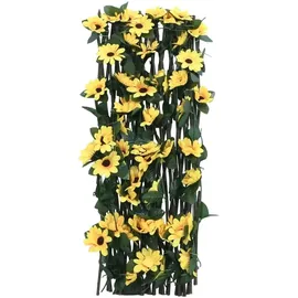 vidaXL Rankgitter mit Künstlichem Efeu Erweiterbar Gelb 180x60 cm - Gelb