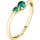 Live Diamond Ring goldgelb / smaragd 56