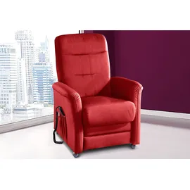 sit&more TV-Sessel Charlie Altara Nubuck 76 x 103 x 91 cm Rot mit Motor und Aufstehhilfe