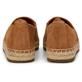 Marc O'Polo "aus edlem Velours-Ziegenleder", Damen, Gr. 38, braun (cognac), Obermaterial: 100% Leder, unifarben, Schuhe Espadrille