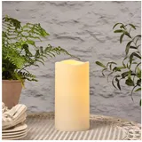 Lights4fun LED-Kerze 22,5 cm weiß