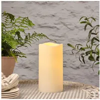 Lights4fun LED-Kerze 22,5 cm weiß